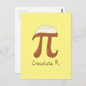 Carte postale Pi Cute Math Pi Jour Chocolat (Devant / Derrière)