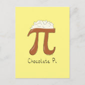 Carte postale Pi Cute Math Pi Jour Chocolat (Devant)