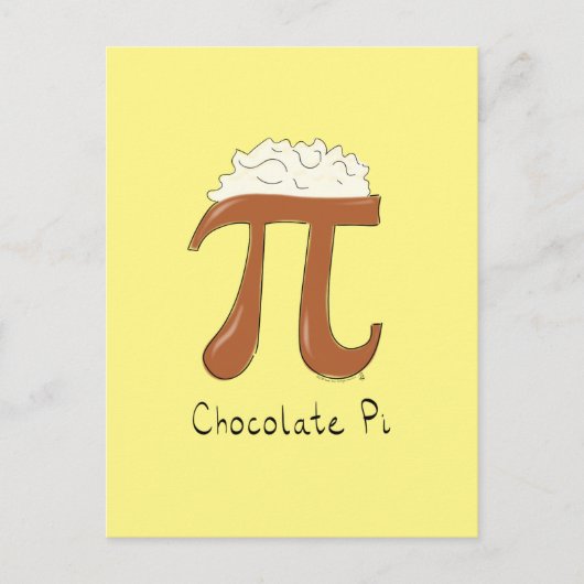 Carte postale Pi Cute Math Pi Jour Chocolat (Devant)