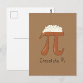 Carte postale Pi Cute Math Pi Jour Chocolat (Devant / Derrière)