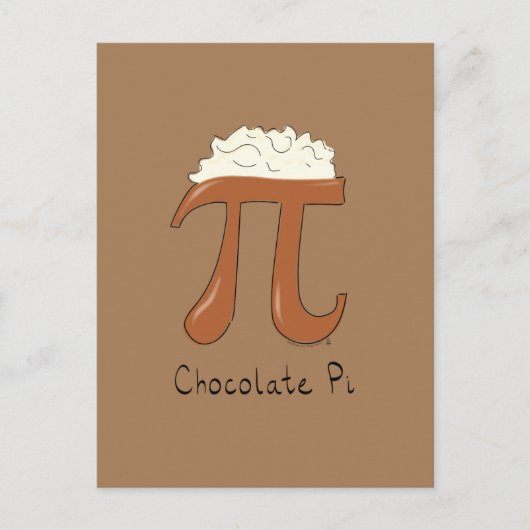 Carte postale Pi Cute Math Pi Jour Chocolat (Devant)