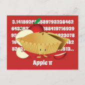 Carte Postale Pi Day Apple Pie Cartoon Numéro de caractère (Devant)