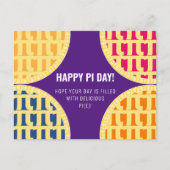 Carte Postale Pi Day "Happy Pi Day" Délicieux Pi P (Devant)