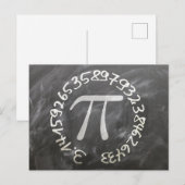 Carte Postale Pi Day PiDay Chalkboard Education (Devant / Derrière)