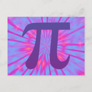 Carte Postale Pi en violet