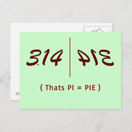 Carte Postale PI Fun (Devant / Derrière)