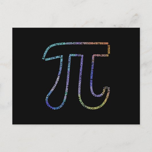 Carte Postale Pi Irratial Number Math Physics 3.14 (Devant)