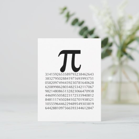 Carte Postale pi maths (Debout devant)