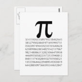 Carte Postale pi maths (Devant / Derrière)