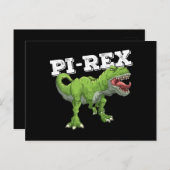 Carte Postale Pi Rex Day Dinosaure Mathématiques mathématiques (Devant / Derrière)