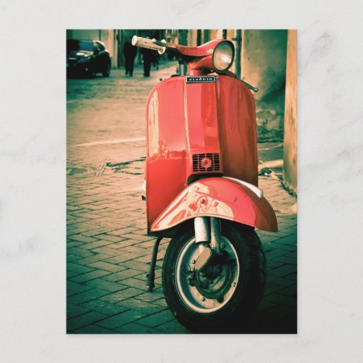 Carte Postale Piaggio Scooter en Italie (Devant)