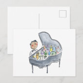 Carte Postale Pianiste Cocktail (Devant / Derrière)