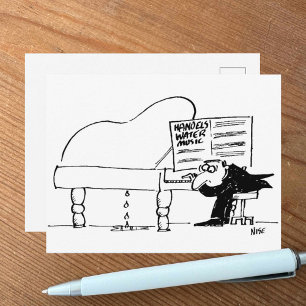 Carte Postale Pianiste joue la Water Music de Haendel