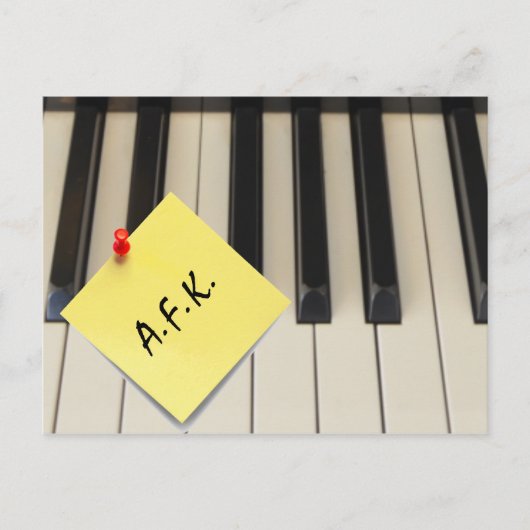 Carte postale Piano A.F.K. (Éloigné Du Clavier) (Devant)