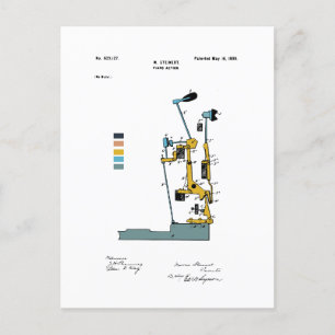 Carte Postale Piano Action - Brevet Max Steinert - Couleur