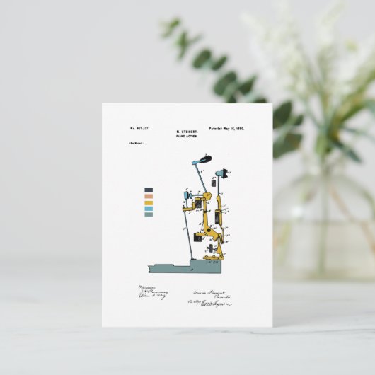 Carte Postale Piano Action - Brevet Max Steinert - Couleur (Debout devant)