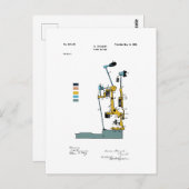 Carte Postale Piano Action - Brevet Max Steinert - Couleur (Devant / Derrière)