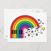 Carte Postale Piano arc-en-ciel (Devant / Derrière)