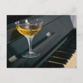 Carte Postale Piano avec boisson (Devant)