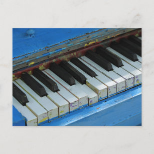 Carte Postale Piano bleu