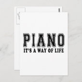 Carte Postale Piano C'est le mode de vie (Devant / Derrière)