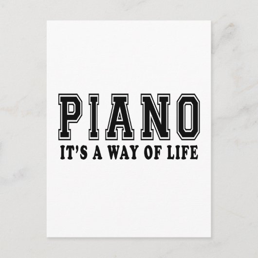 Carte Postale Piano C'est le mode de vie (Devant)
