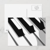 Carte Postale Piano Clavier Pop Art (Devant / Derrière)