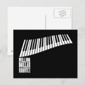 Carte Postale Piano du quatuor à millions de dollars - Blanc (Devant / Derrière)