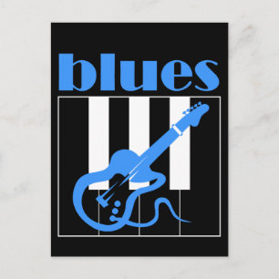 Carte Postale Piano et blues de guitare