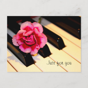 Carte Postale Piano Fleur, juste pour vous