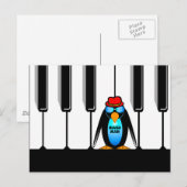 Carte Postale piano homme blues (Devant / Derrière)