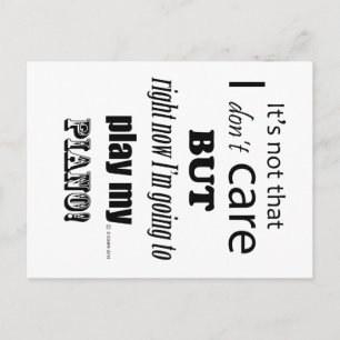 Carte Postale Piano I Care