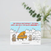 Carte Postale piano igloo Eskims (Debout devant)