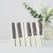 Carte postale Piano Keys Dessin (Debout devant)