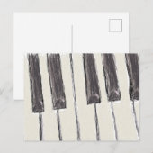 Carte postale Piano Keys Dessin (Devant / Derrière)