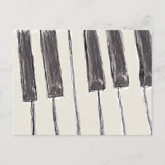 Carte postale Piano Keys Dessin (Devant)
