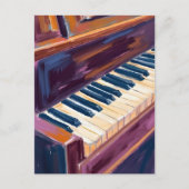 Carte Postale Piano Keys Pianist Peinture (Devant)