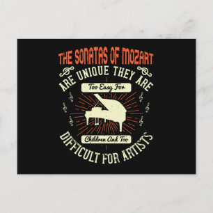 Carte Postale Piano - Les Sonatas De Mozart
