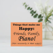 Carte Postale Piano Me Rend Heureux (Debout devant)