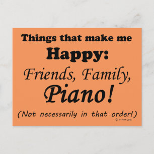 Carte Postale Piano Me Rend Heureux