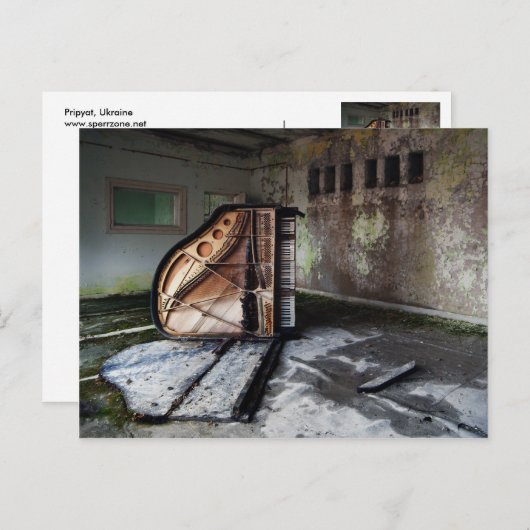 Carte Postale Piano mort (Devant / Derrière)