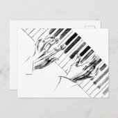 Carte Postale Piano music (Devant / Derrière)