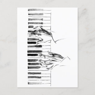 Carte Postale Piano music