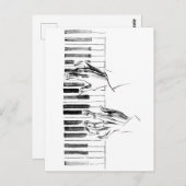 Carte Postale Piano music (Devant / Derrière)