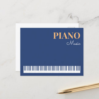 Carte Postale Piano Music Stylish Moderne Instrument de musique 