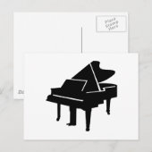 Carte Postale Piano noir (Devant / Derrière)