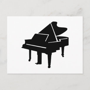 Carte Postale Piano noir