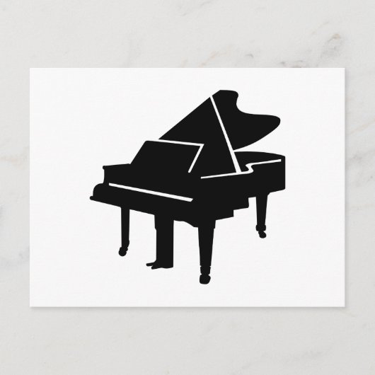 Carte Postale Piano noir (Devant)