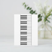 Carte Postale Piano noir et blanc (Debout devant)