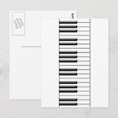 Carte Postale Piano noir et blanc (Devant / Derrière)
